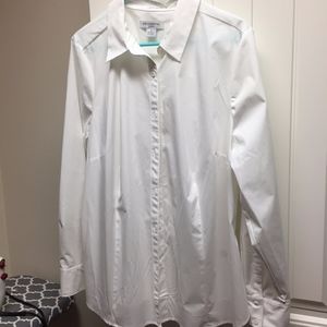 Liz Claiborne Woman Career Essentials White Button